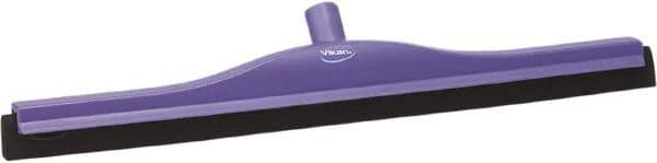 Vikan - 24" Foam Rubber Blade Bench Squeegee - Double Edge, Purple, Plastic Holder - Best Tool & Supply