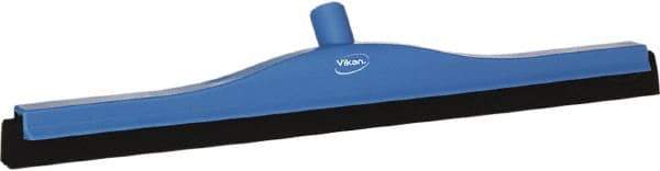 Vikan - 24" Foam Rubber Blade Bench Squeegee - Double Edge, Blue, Plastic Holder - Best Tool & Supply