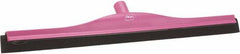 Vikan - 24" Foam Rubber Blade Bench Squeegee - Double Edge, Pink, Plastic Holder - Best Tool & Supply