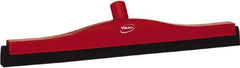 Vikan - 20" Foam Rubber Blade Bench Squeegee - Double Edge, Red, Plastic Holder - Best Tool & Supply