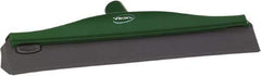 Vikan - 16" Rubber Blade Ceiling Squeegee - Double Edge, Green, Plastic Holder - Best Tool & Supply