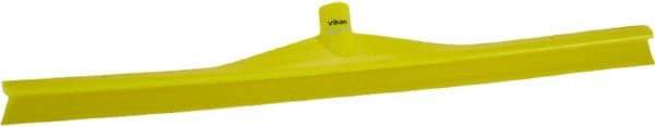 Vikan - 27.56" Rubber Blade Floor Squeegee - Single Edge, Yellow, Plastic Holder - Best Tool & Supply