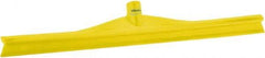 Vikan - 23.62" Rubber Blade Floor Squeegee - Single Edge, Yellow, Plastic Holder - Best Tool & Supply