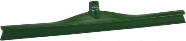 Vikan - 23.62" Rubber Blade Floor Squeegee - Single Edge, Green, Plastic Holder - Best Tool & Supply