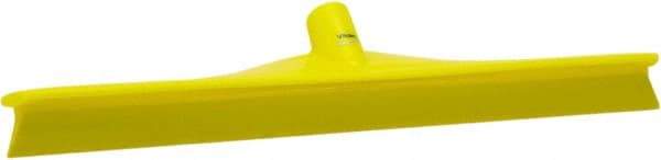 Vikan - 19.67" Rubber Blade Floor Squeegee - Single Edge, Yellow, Plastic Holder - Best Tool & Supply