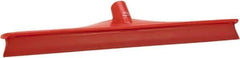 Vikan - 19.67" Rubber Blade Floor Squeegee - Single Edge, Red, Plastic Holder - Best Tool & Supply