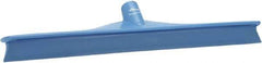 Vikan - 19.67" Rubber Blade Floor Squeegee - Single Edge, Blue, Plastic Holder - Best Tool & Supply