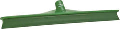 Vikan - 19.67" Rubber Blade Floor Squeegee - Single Edge, Green, Plastic Holder - Best Tool & Supply