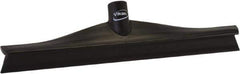 Vikan - 15-3/4" Rubber Blade Floor Squeegee - Single Edge, Black, Plastic Holder - Best Tool & Supply