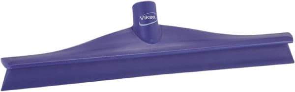 Vikan - 15-3/4" Rubber Blade Floor Squeegee - Single Edge, Purple, Plastic Holder - Best Tool & Supply