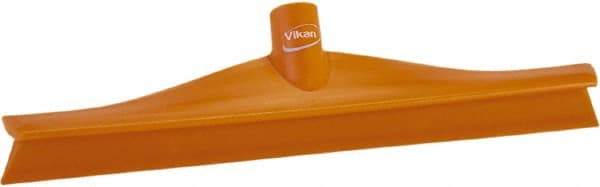 Vikan - 15-3/4" Rubber Blade Floor Squeegee - Single Edge, Orange, Plastic Holder - Best Tool & Supply