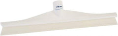 Vikan - 15-3/4" Rubber Blade Floor Squeegee - Single Edge, White, Plastic Holder - Best Tool & Supply