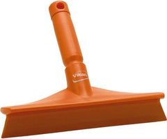 Vikan - 9.84" Rubber Blade Bench Squeegee - Single Edge, Orange, Plastic Holder - Best Tool & Supply