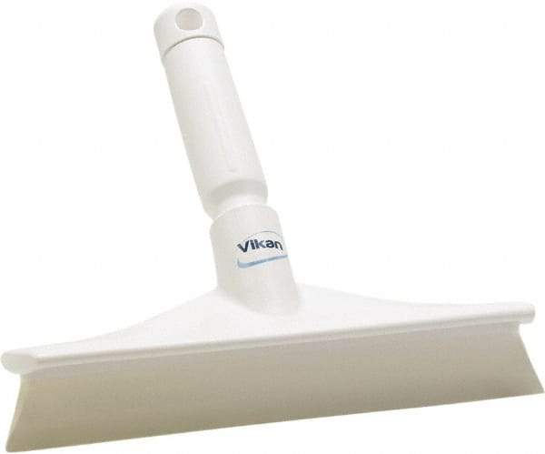 Vikan - 9.84" Rubber Blade Bench Squeegee - Single Edge, White, Plastic Holder - Best Tool & Supply