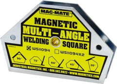 Mag-Mate - 4-3/8" Wide x 3/4" Deep x 3" High, Rare Earth Magnetic Welding & Fabrication Square - 55 Lb Average Pull Force - Best Tool & Supply