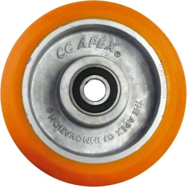 Caster Connection - 6 Inch Diameter x 2 Inch Wide, Polyurethane on Aluminum Caster Wheel - 1,000 Lb. Capacity, 2.2 Inch Hub Length, 1/2 Inch Axle Diameter, Sealed Precision Ball Bearing - Best Tool & Supply