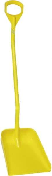 Vikan - 14-3/4" High Square Plastic Shovel - 39" Long D-Grip Handle - Best Tool & Supply