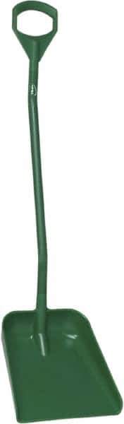 Vikan - 14-3/4" High Square Plastic Shovel - 39" Long D-Grip Handle - Best Tool & Supply