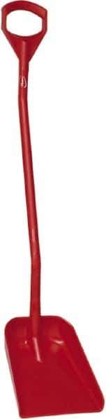 Vikan - 13-1/4" High Square Plastic Shovel - 39-7/8" Long D-Grip Handle - Best Tool & Supply