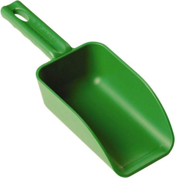 Remco - 16 oz Green Polypropylene Flat Bottom Scoop - 3.2" Wide x 2" Deep Bowl, 10.4" OAL - Best Tool & Supply