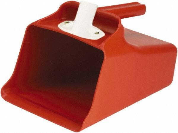 Remco - 128 oz Red Polypropylene Flat Bottom Scoop - 8.7" Wide x 7.3" Deep Bowl, 11" OAL - Best Tool & Supply