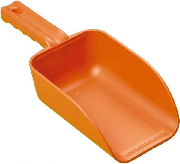 Remco - 32 oz Orange Polypropylene Flat Bottom Scoop - 4.3" Wide x 3" Deep Bowl, 11-1/2" OAL - Best Tool & Supply