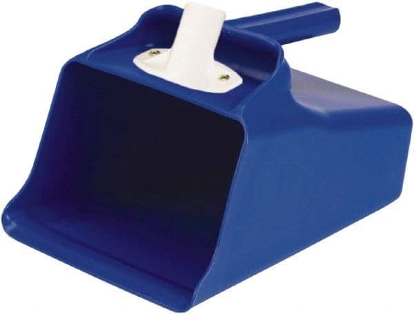 Remco - 128 oz Blue Polypropylene Flat Bottom Scoop - 8.7" Wide x 7.3" Deep Bowl, 11" OAL - Best Tool & Supply