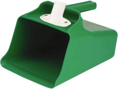 Remco - 128 oz Green Polypropylene Flat Bottom Scoop - 8.7" Wide x 7.3" Deep Bowl, 11" OAL - Best Tool & Supply