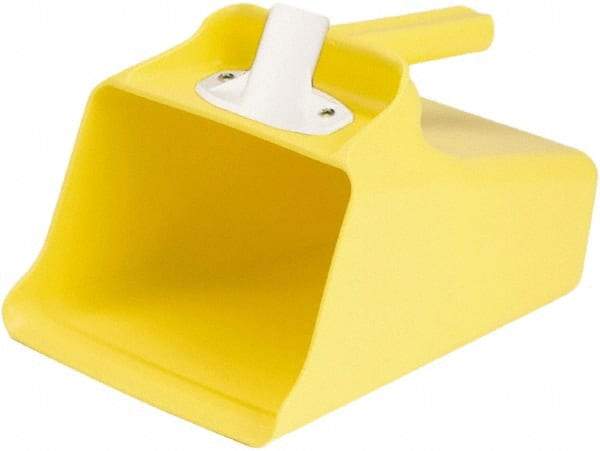 Remco - 128 oz Yellow Polypropylene Flat Bottom Scoop - 8.7" Wide x 7.3" Deep Bowl, 11" OAL - Best Tool & Supply