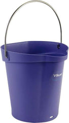 Vikan - 1-1/2 Gal, Polypropylene Round Purple Single Pail with Pour Spout - Handle Included - Best Tool & Supply