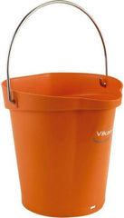 Vikan - 1-1/2 Gal, Polypropylene Round Orange Single Pail with Pour Spout - Handle Included - Best Tool & Supply