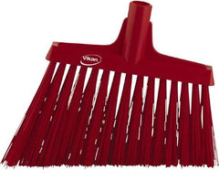 Vikan - 9-1/2" Wide, Red Synthetic Bristles, Angled Broom - Best Tool & Supply