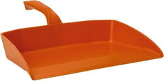 Vikan - 12-1/2" Wide Handheld Dustpan - Plastic Body, 4-1/2" Handle, Orange - Best Tool & Supply