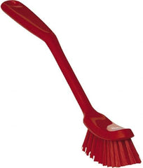 Vikan - 1" Bristle Length, Polyester Food Service Brush - 2-7/8" Long x 1" Wide Head, 11" OAL, Red, Polypropylene Block - Best Tool & Supply