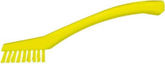 Vikan - 5/8" Bristle Length, Polyester Food Service Brush - 2-5/16" Long x 1/2" Wide Head, 8" OAL, Yellow, Polypropylene Block - Best Tool & Supply