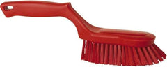 Vikan - 1-1/2" Bristle Length, Polyester Scrub Brush - 5-5/8" Long x 5" Wide Head, 13-1/2" OAL, Red, Polypropylene Block - Best Tool & Supply