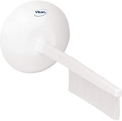 Vikan - 2-3/4" Bristle Length, Polyester Cleaning & Finishing Brush - 8" Long x 2-3/4" Wide Head, 20" OAL, White, Polypropylene Block - Best Tool & Supply