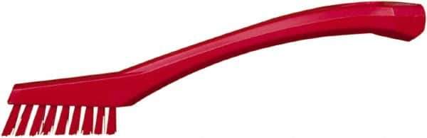 Vikan - 5/8" Bristle Length, Polyester Food Service Brush - 2-5/16" Long x 1/2" Wide Head, 8" OAL, Red, Polypropylene Block - Best Tool & Supply