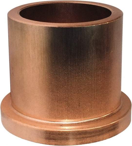 Bunting Bearing - 1/2" Inside x 5/8" Outside Diam, Powdered Metal Flanged Bearing - 7/8" Flange Outside Diam, 1/8" Flange Thickness, 3/8" OAL - Best Tool & Supply