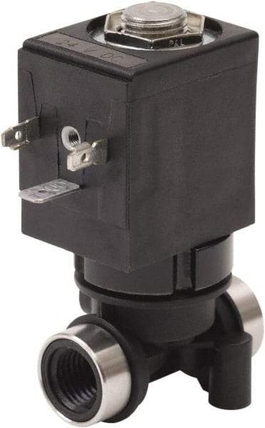 Spartan Scientific - 1/4" NPT Port, 2 Way, 2 Position, Glass Filled Nylon Solenoid Valve - Normally Closed, Viton Seal - Best Tool & Supply