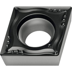 Walter - CCGT MM4 Grade WSM20S Turning Insert - TiAlN+Al2O3+(Al) Finish, 80° Rhombic, 6.35mm Inscr Circle, 2.38mm Thick, 0.8mm Corner Radius - Best Tool & Supply