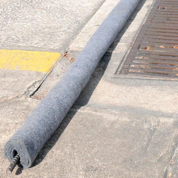 UltraTech - 3.3 Gal, 8' Long, 3" Diam, Ultra-X-TEX Trench Filter Boom - Stormwater & Construction, Gray - Best Tool & Supply