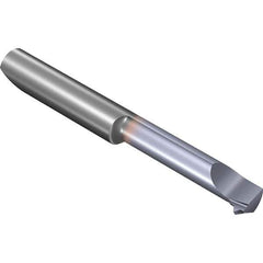 Vargus - 16mm Cutting Depth, 24 to 48 TPI, 3.2mm Diam, Internal Thread, Solid Carbide, Single Point Threading Tool - TiCN Finish, 35mm OAL, 4mm Shank Diam, 0.9mm Projection from Edge, 0.5 to 1mm Pitch, 55° Profile Angle - Exact Industrial Supply