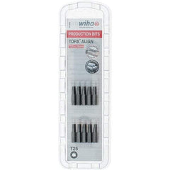 Wiha - 1/4" Drive T25 Torx Screwdriver Bit - 1" OAL, Insert Bit - Best Tool & Supply