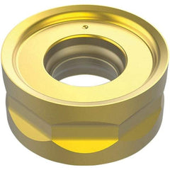 Seco - RNMU1204 M10 Grade F40M Carbide Milling Insert - TiAlN Finish, 4.8mm Thick, 12mm Inscribed Circle - Best Tool & Supply