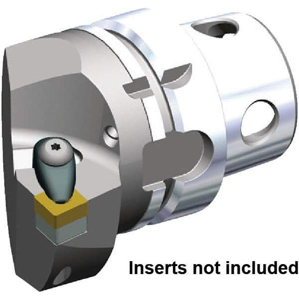 Kennametal - Insert Style CN.. 160612, CN..543, 70mm Head Length, Left Hand Cut, Internal/External Modular Threading Cutting Unit Head - System Size KM4X63, 43mm Center to Cutting Edge, Series Kenclamp - Best Tool & Supply