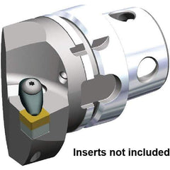 Kennametal - Insert Style CN.. 120408, CN.. 432, 70mm Head Length, Left Hand Cut, Internal/External Modular Threading Cutting Unit Head - System Size KM4X63, 43mm Center to Cutting Edge, Series Kenclamp - Best Tool & Supply