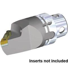 Kennametal - Insert Style DN.. 432, DN..150408, 115mm Head Length, Left Hand Cut, Internal/External Modular Threading Cutting Unit Head - System Size KM4X63, Series Kenloc - Best Tool & Supply