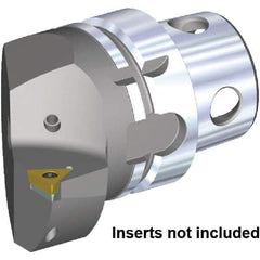 Kennametal - Insert Style TC.. 16T308, TC.. 3252, 70mm Head Length, Left Hand Cut, Internal/External Modular Threading Cutting Unit Head - System Size KM4X63, 43mm Center to Cutting Edge, Series KM4X - Best Tool & Supply