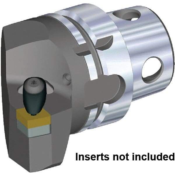 Kennametal - Insert Style CN.. 120408, CN.. 432, 70mm Head Length, Left Hand Cut, Internal/External Modular Threading Cutting Unit Head - System Size KM4X63, 38mm Center to Cutting Edge, Series Kenclamp - Best Tool & Supply